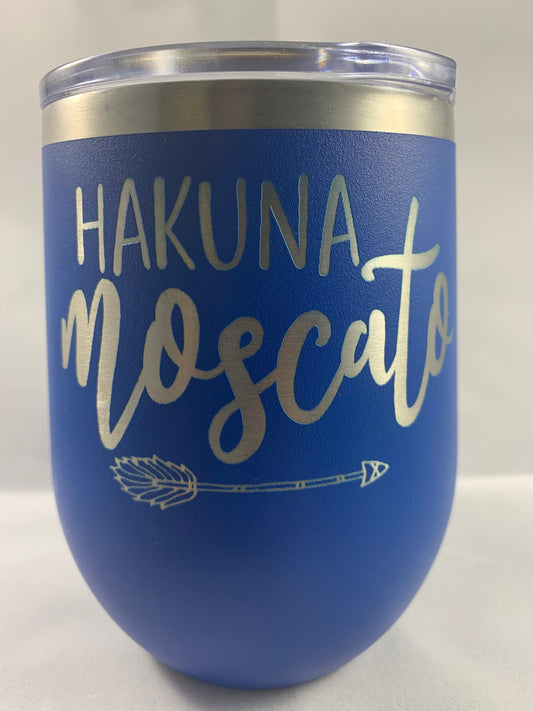 Hakuna Moscato 12 oz. Stemless Wine Glass